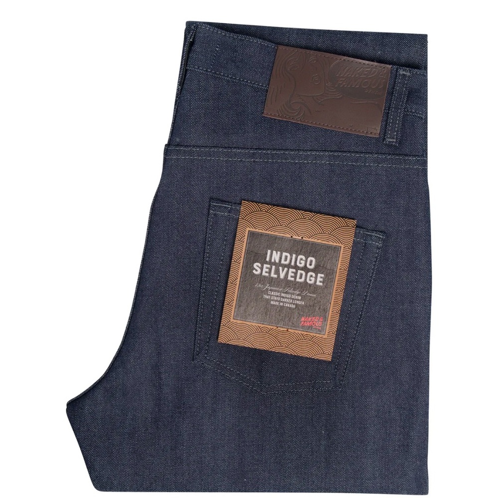 Naked & Famous Easy Guy Indigo Selvedge Jeans size 38 NWT